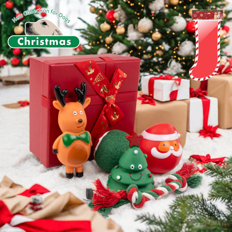 pawsome-christmas-dog-toy-gift-box-5pc-set-santa-reindeer-squeaky-toys-uk