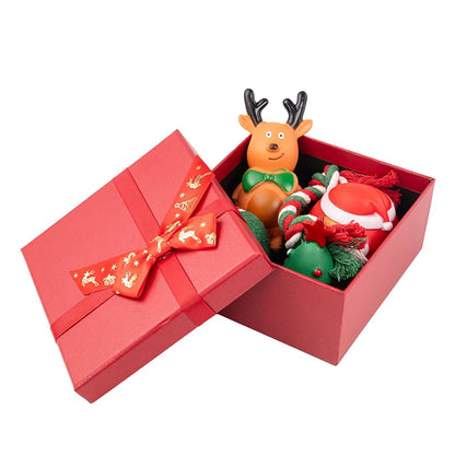 pawsome-christmas-dog-toy-gift-box-5pc-set-santa-reindeer-squeaky-toys-uk