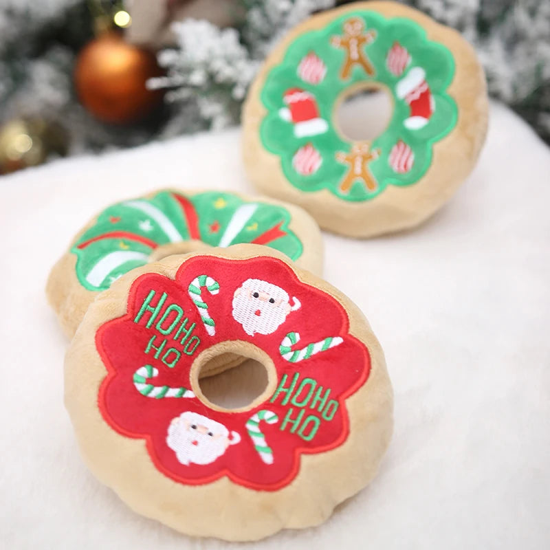 Christmas Squeaky Donut Pack