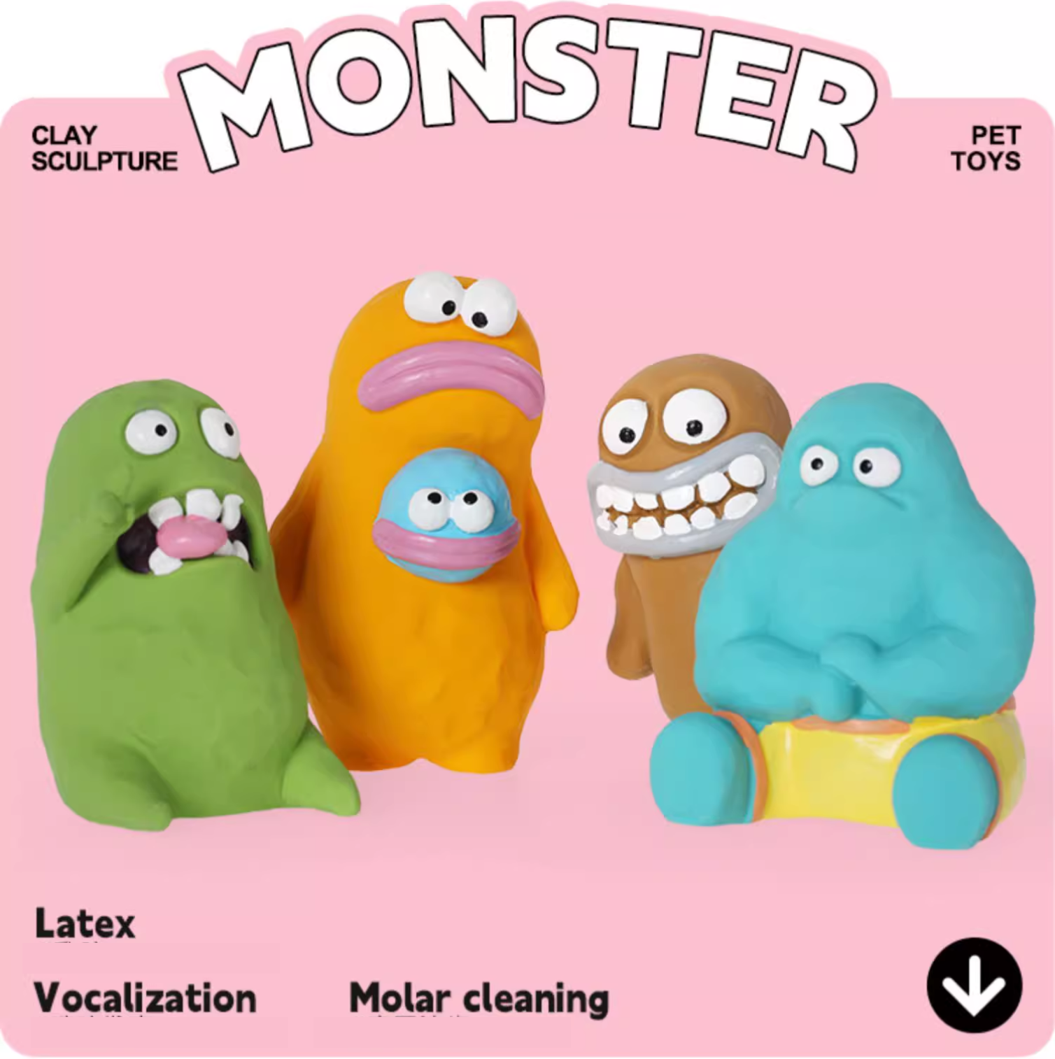 Qmonster  Rubber Squeaky Toy