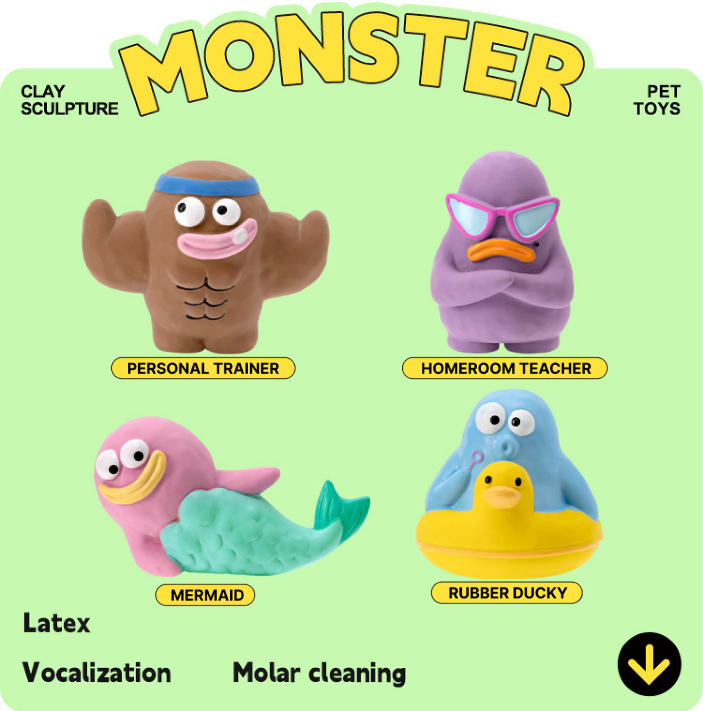 Qmonster  Rubber Squeaky Toy3