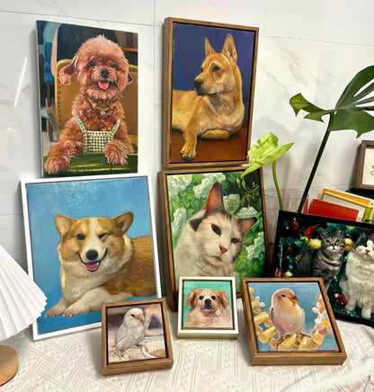 Custom Pet Portraits - Oil Painting